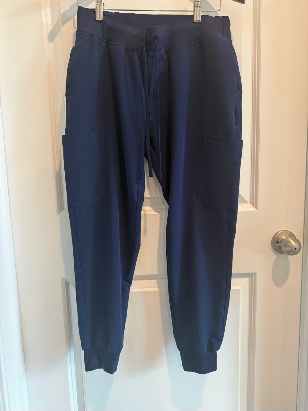Women's Navy Drawstring Cargo Joggers